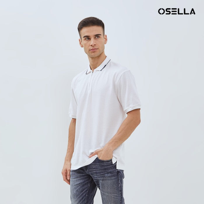 [NEW] OSELLA THEO TEXTURED ZIPPER POLO SHIRT 20215002