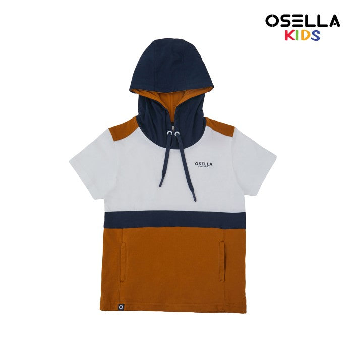 OSELLA COLOR COMBINATION SHORT SLEEVE HOODED T-SHIRT 227A5001