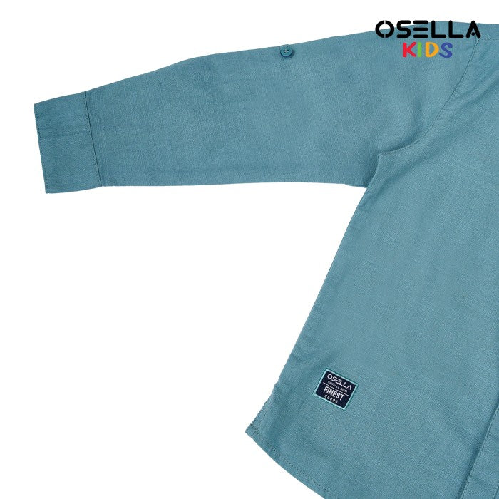 [NEW] Osella Kareem Embroidery Long Sleeve Shirt With Band Collar 22375203 | Kemeja Lengan Panjang Anak Laki-Laki