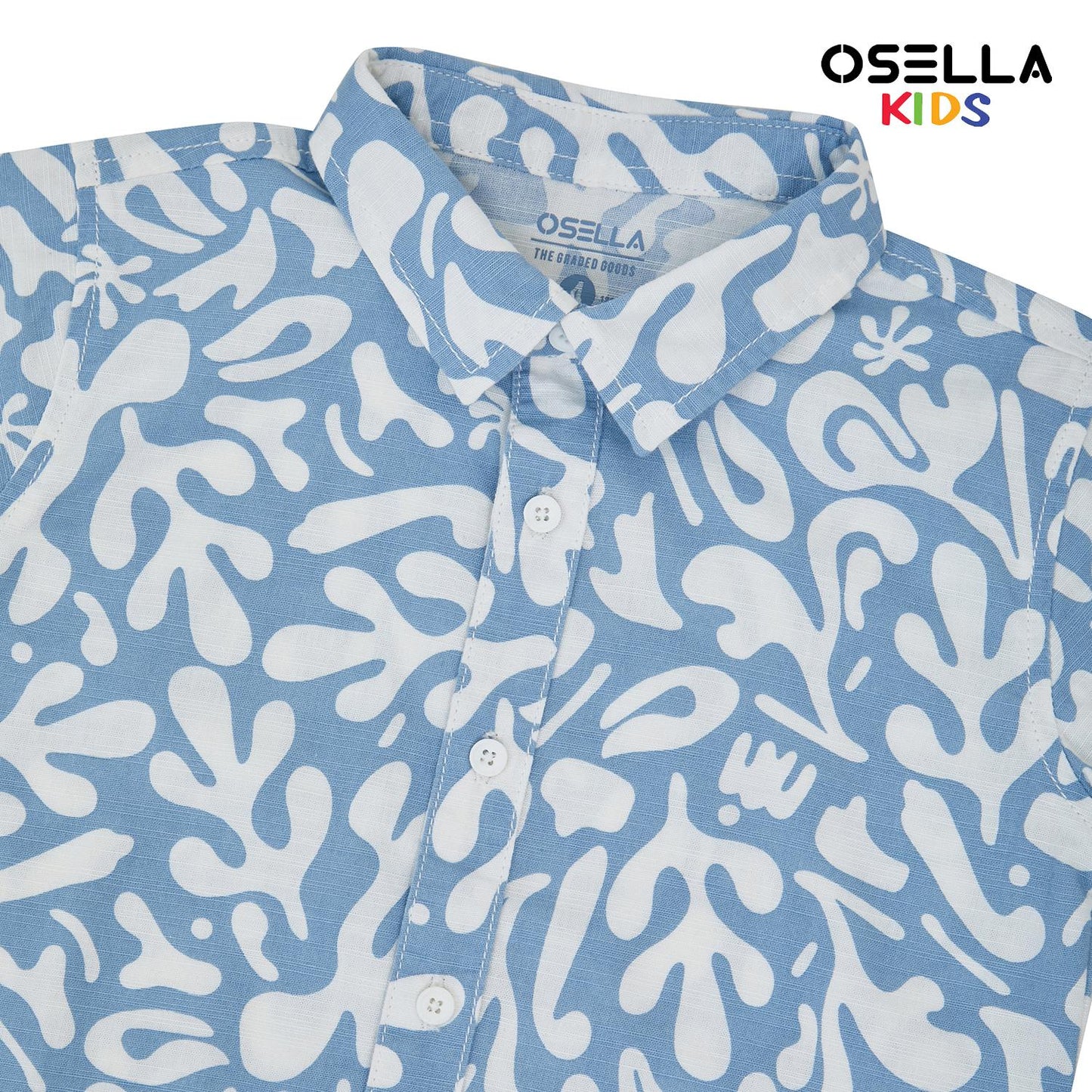 [NEW] Osella Pattern Relaxed Fit Shirt 2234500136 | Atasan Kemeja Anak Laki Laki