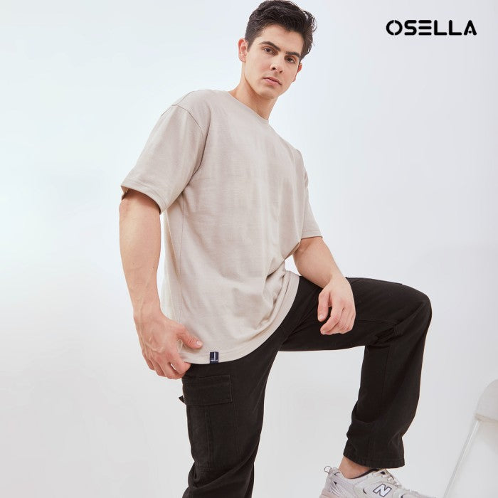 [New] Osella Textured Relaxed Fit T-Shirt 20715017 | Kaos Basic Laki Laki Lengan Pendek