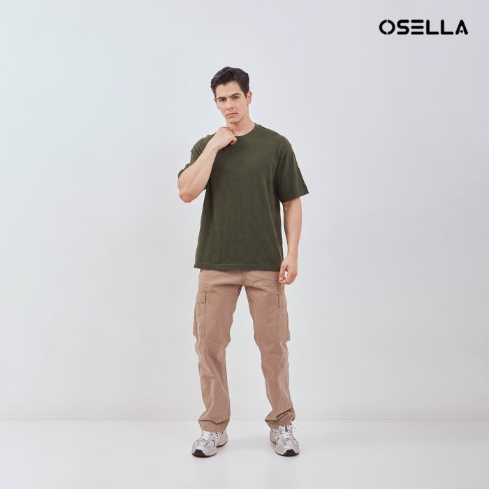 [New] Osella Textured Relaxed Fit T-Shirt 20715017 | Kaos Basic Laki Laki Lengan Pendek