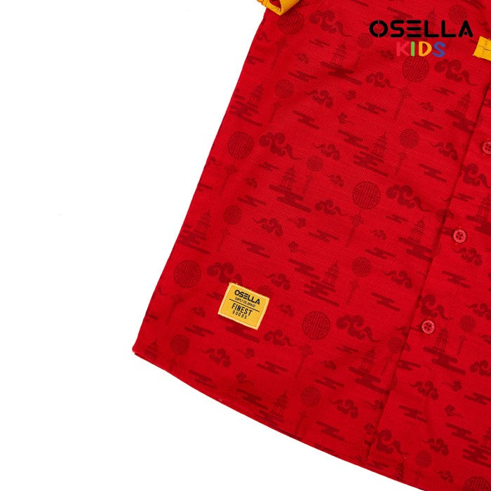 [NEW] Osella Casual Changpao Shanghai Collared Shirt With Pattern Print 22345201