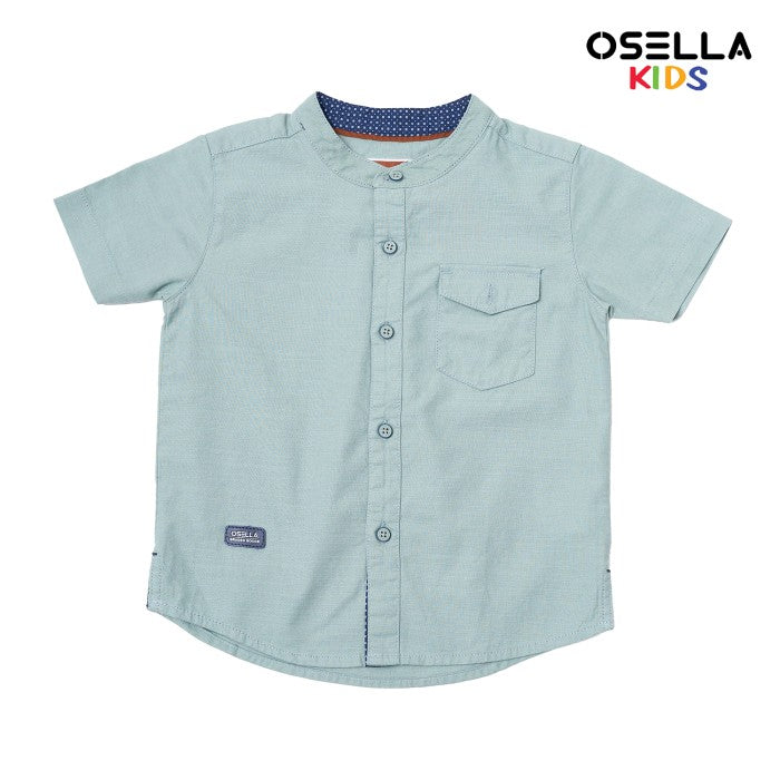 [NEW] Osella Zayd Solid Shanghai Collared Short Sleeve Shirt 2232520364