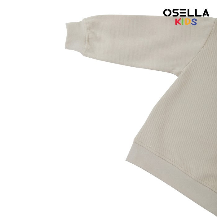 [NEW] OSELLA ASHER SWEATSHIRT WITH POCKET IN BEIGE 2212500238 | Sweater Anak laki-laki Lengan Panjang