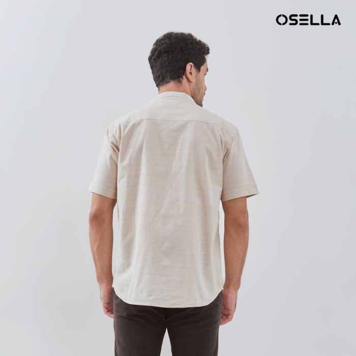 [NEW] Osella Solid Shanghai Collared Short Sleeve Shirt 2032520 | Kemeja Pria Lengan Pendek