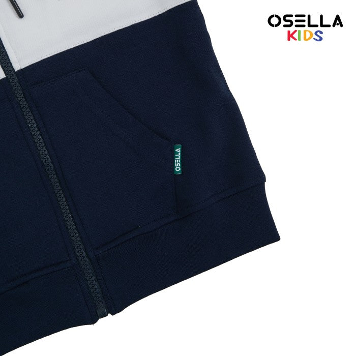 [NEW] OSELLA  MULTI COLOR HOODIE JACKET WITH PRINT DEATILING IN WHITE 2262500201 | Jaket Anak Laki Laki Lengan Panjang