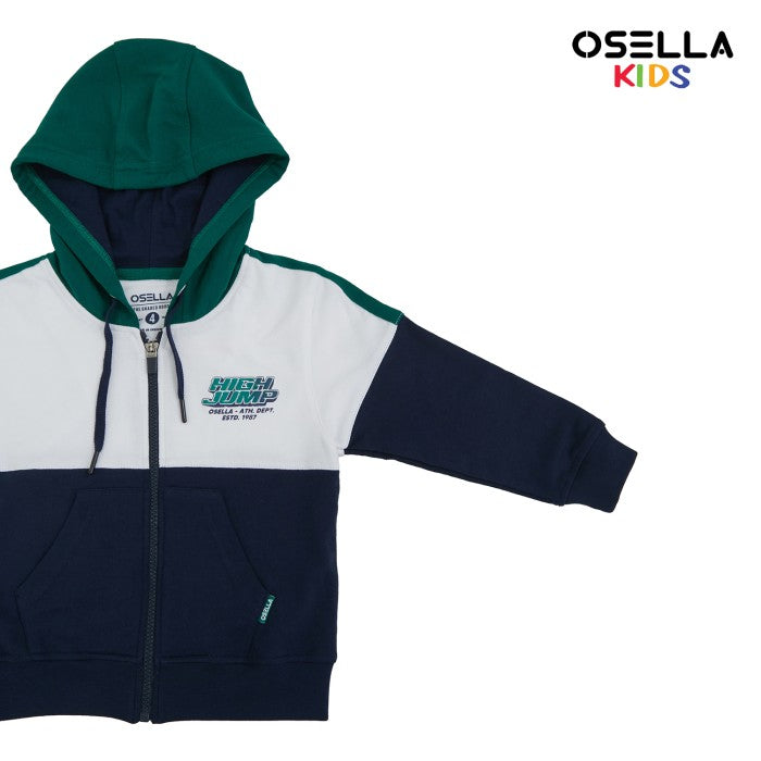 [NEW] OSELLA  MULTI COLOR HOODIE JACKET WITH PRINT DEATILING IN WHITE 2262500201 | Jaket Anak Laki Laki Lengan Panjang