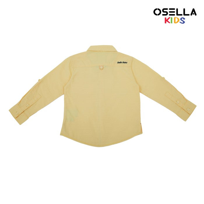 OSELLA ZAHIR LINEN SLUB LONG SLEEVE SOLID SHIRT 22375003