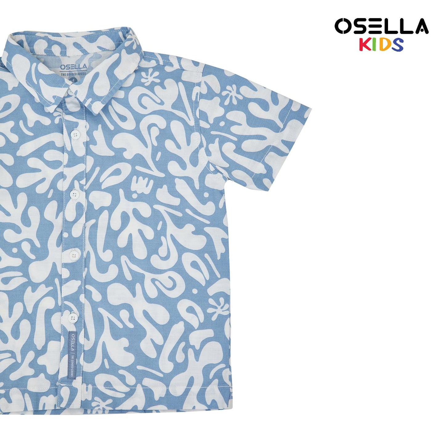 [NEW] Osella Pattern Relaxed Fit Shirt 2234500136 | Atasan Kemeja Anak Laki Laki