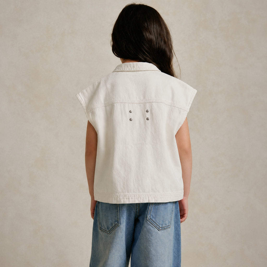Osella Kids  X Oadkids Riz Vest in Off White 2261660388 | Atasan Tanpa Lengan Anak Laki Laki