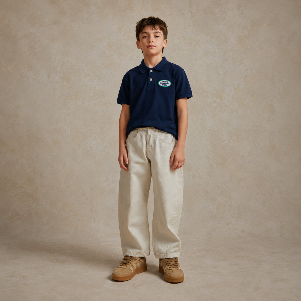Osella Kids X Oadkids Bob Polo Shirt in Navy 2222660159 | Atasan Polo Anak Laki Laki