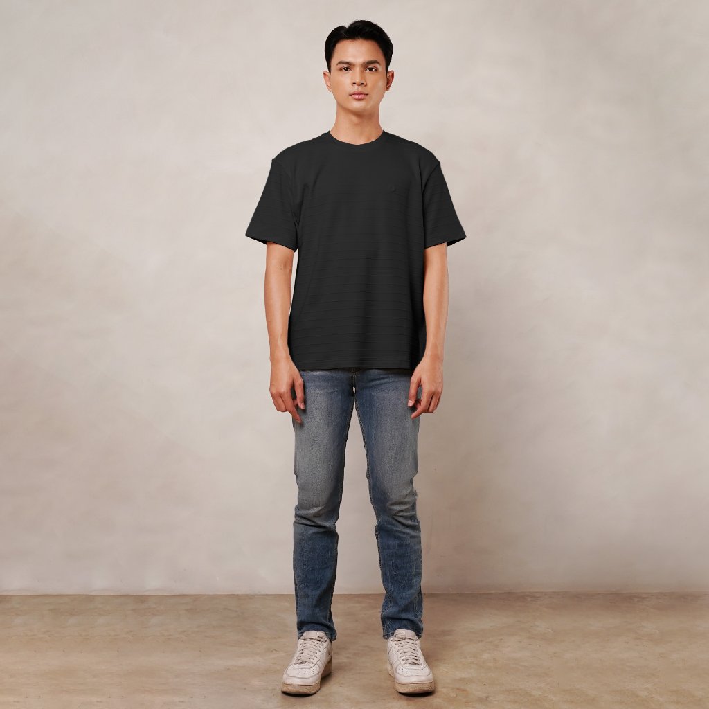 Osella Marrow Ribbed T-shirt 20716613 | Atasan Kaos Lengan Pendek Pria