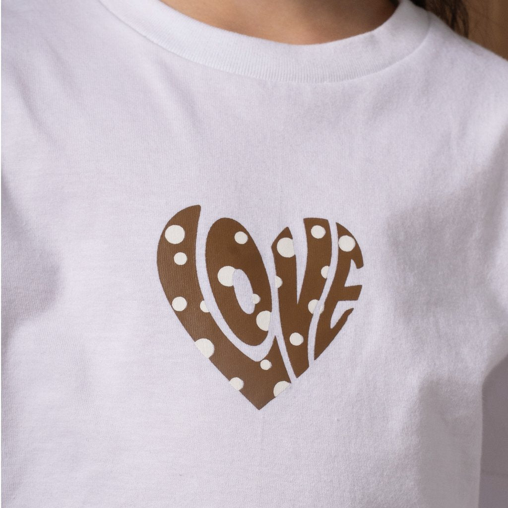 Osella Kids Cocoa Scallop Polka Top 2371661001 | Kaos Lengan Pendek Anak Perempuan