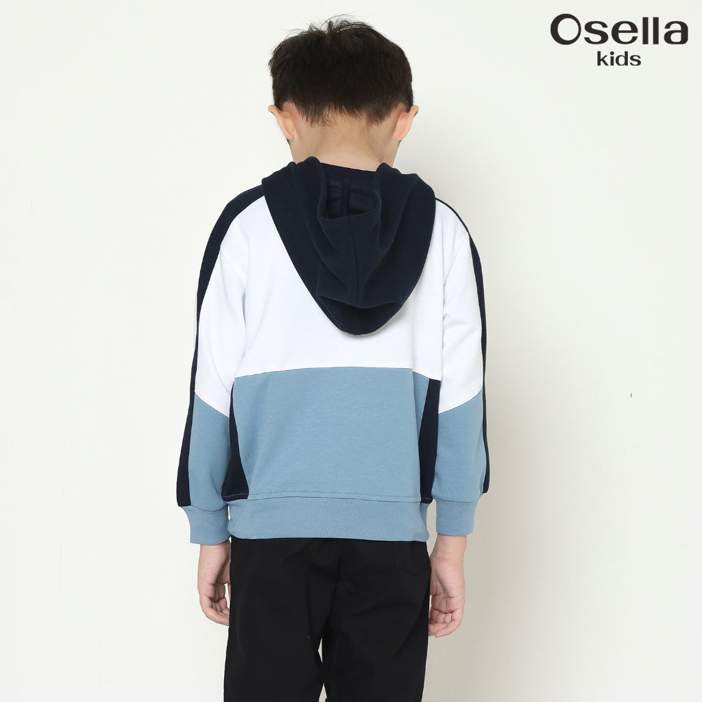 Osella Multicolor Hoodie Jacket in Aqua Blue 2261500536 | Jaket Anak Laki Laki