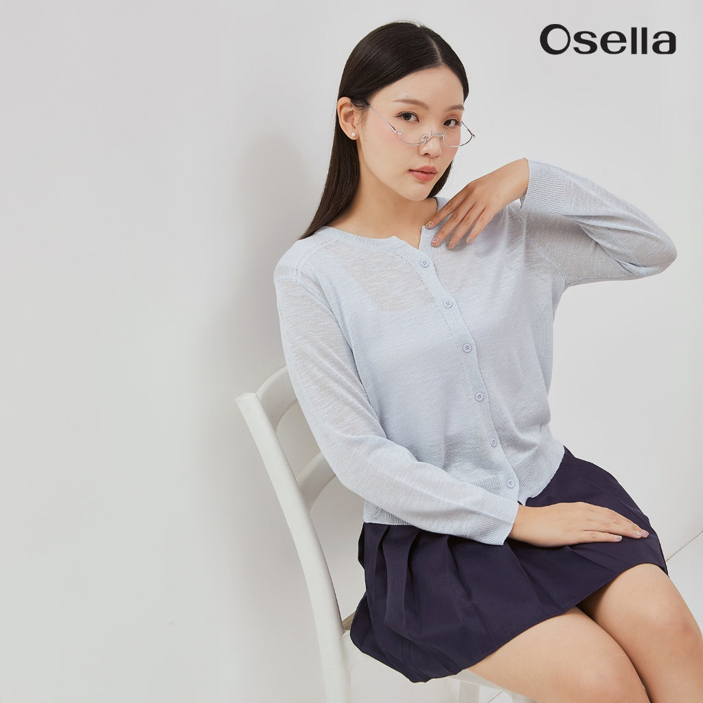 Osella Nuella Plain Knit Cardigan 21615005 | Cardigan Rajut Wanita