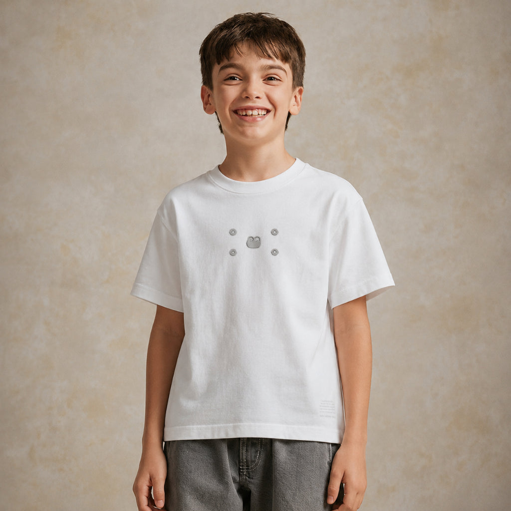 Osella Kids X Oadkids Robin Oversize T-shirt in White 2271660501 | Kaos Lengan Pendek Anak Laki Laki