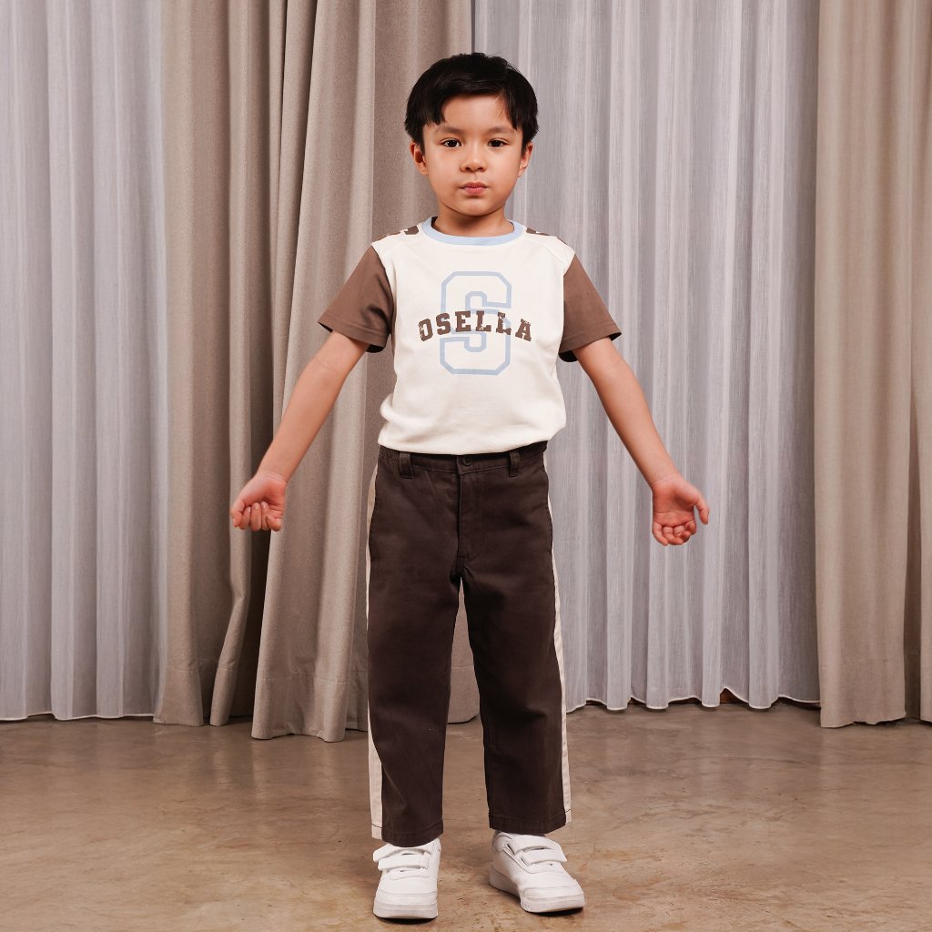 Osella Kids Tegmen Trouser In Smoke Brown 228P660556 | Celana Panjang Anak Laki Laki