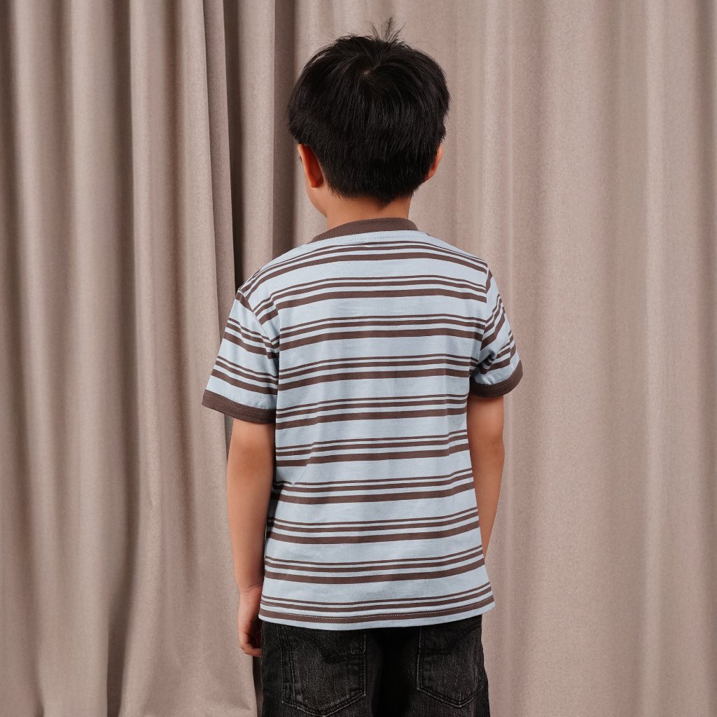 Osella Kids Elio Stripe T-shirt 2270660336 | Kaos Garis Garis Lengan Pendek Anak Laki Laki