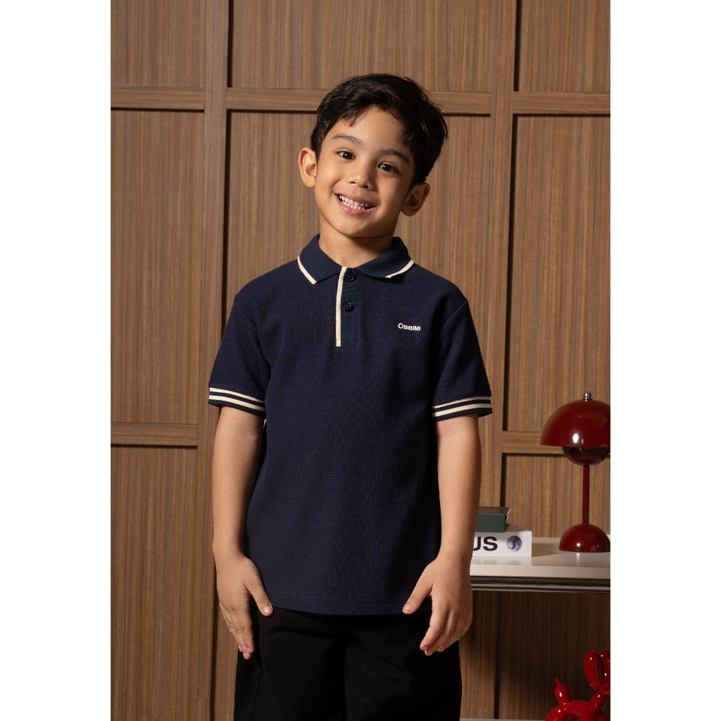 Osella Kids Lumen Polo Shirt 22216604 | Atasan Polo Lengan Pendek Anak Laki Laki