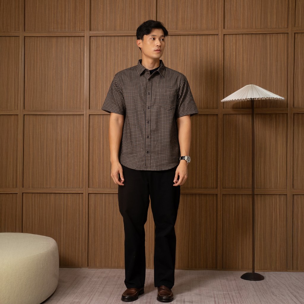 Osella Rustic Checkered Flannel SS Shirt 2033660156 | Kemeja Lengan Pendek Pria