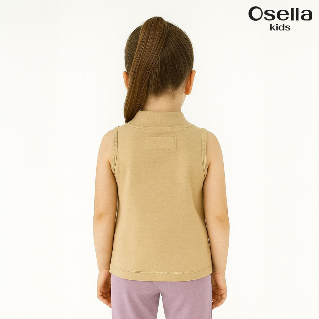 Osella Essential Sleeveless Mockneck T-Shirt 33725002 | Kaos Basic Anak Perempuan Tanpa Lengan