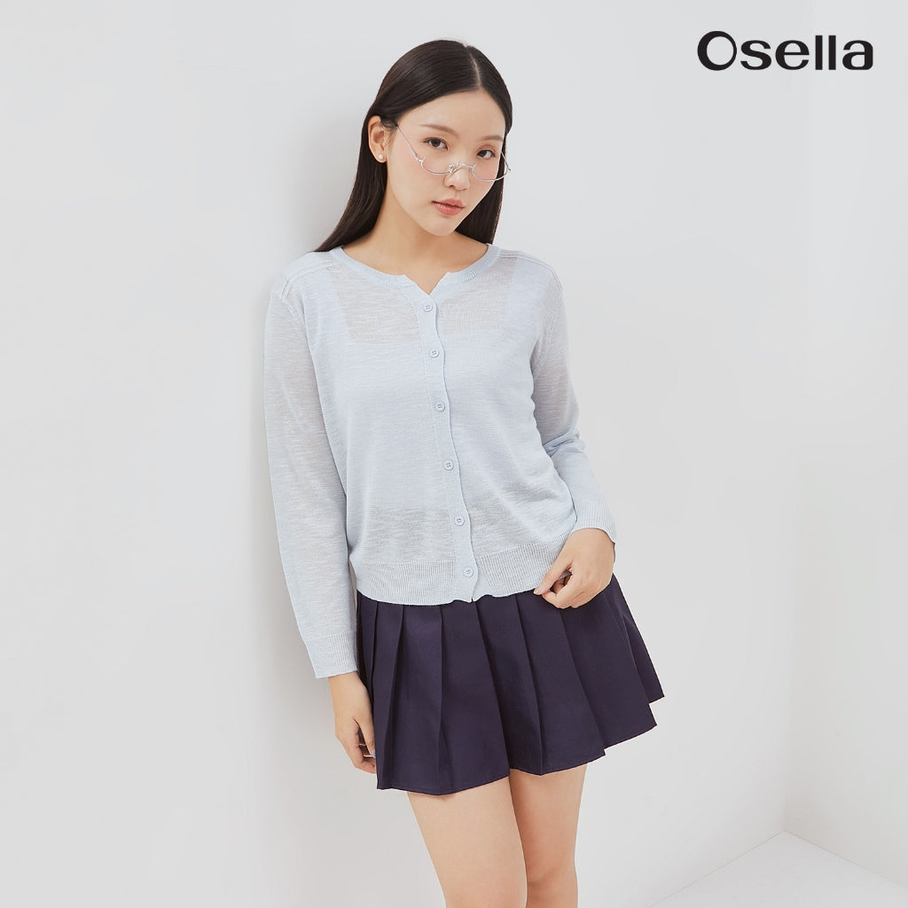 Osella Nuella Plain Knit Cardigan 21615005 | Cardigan Rajut Wanita