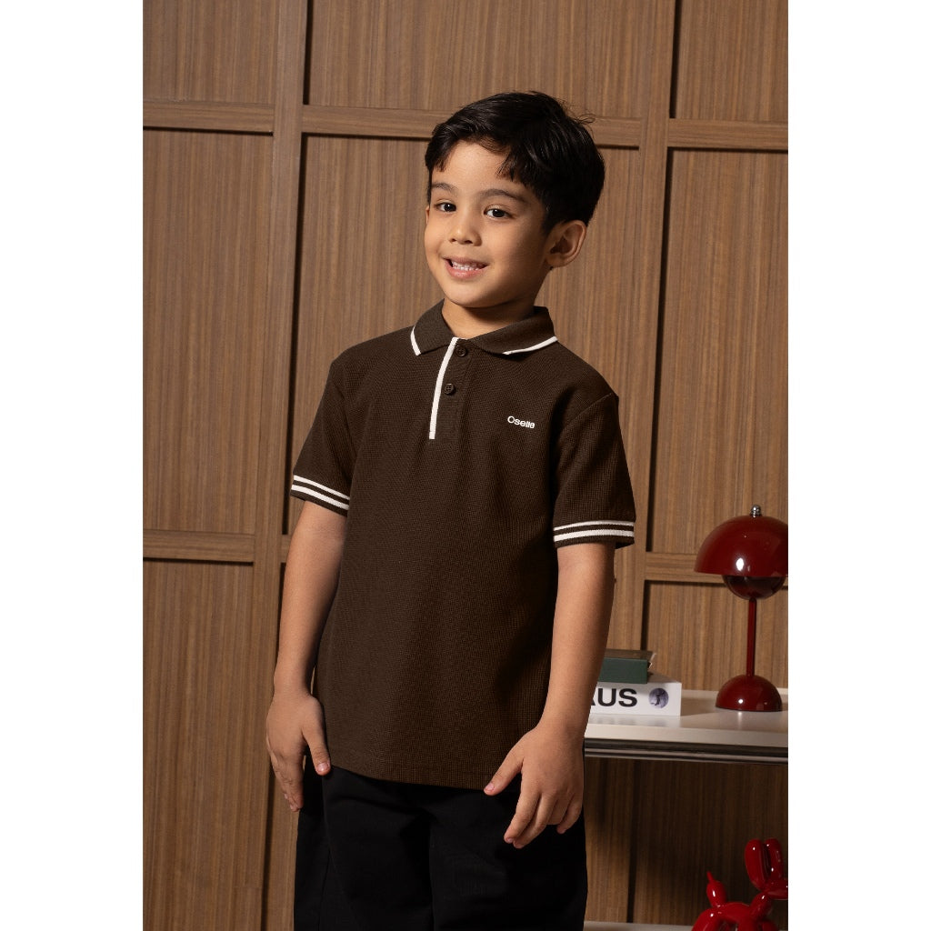Osella Kids Lumen Polo Shirt 22216604 | Atasan Polo Lengan Pendek Anak Laki Laki