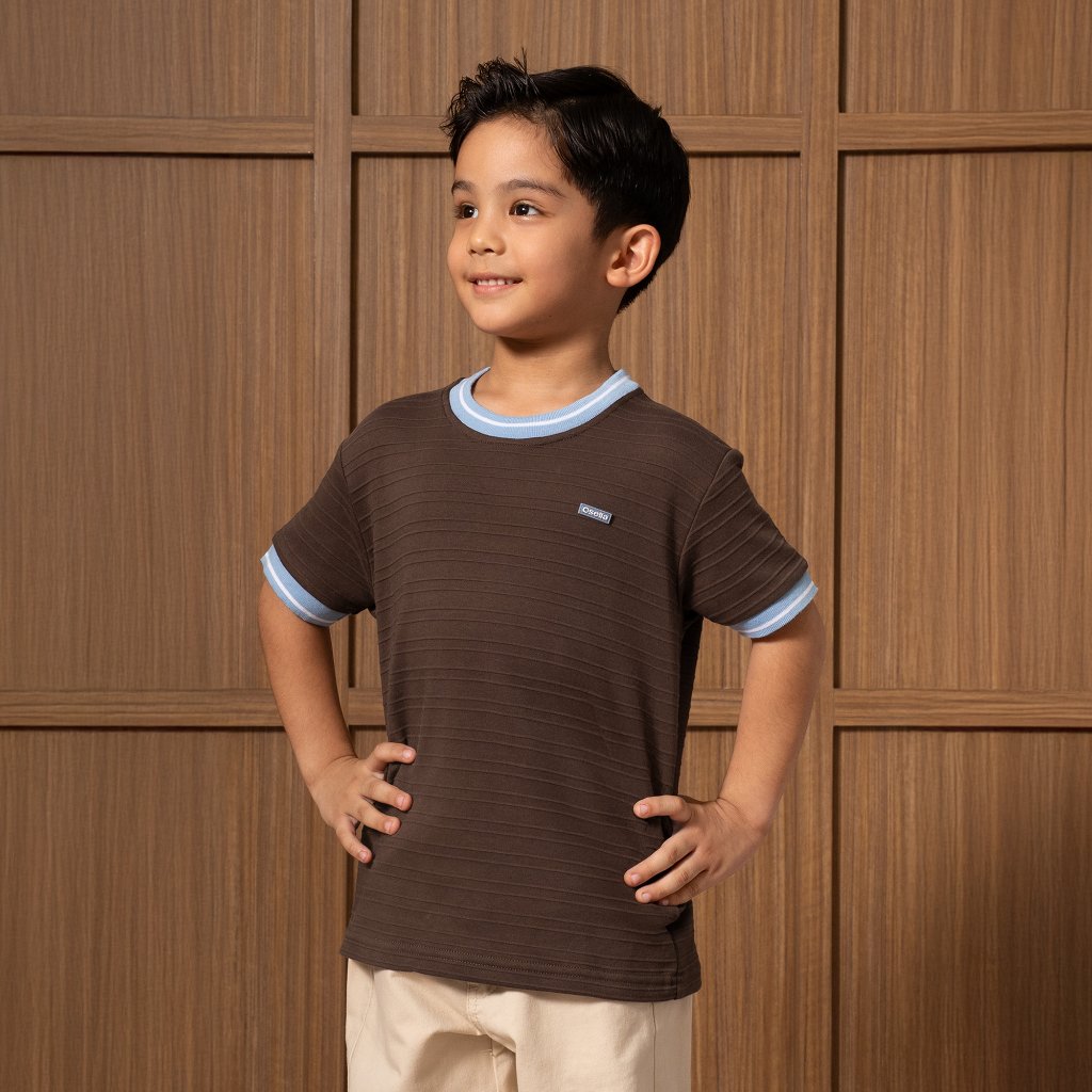 Osella Kids Wade Contrast Collar T-shirt