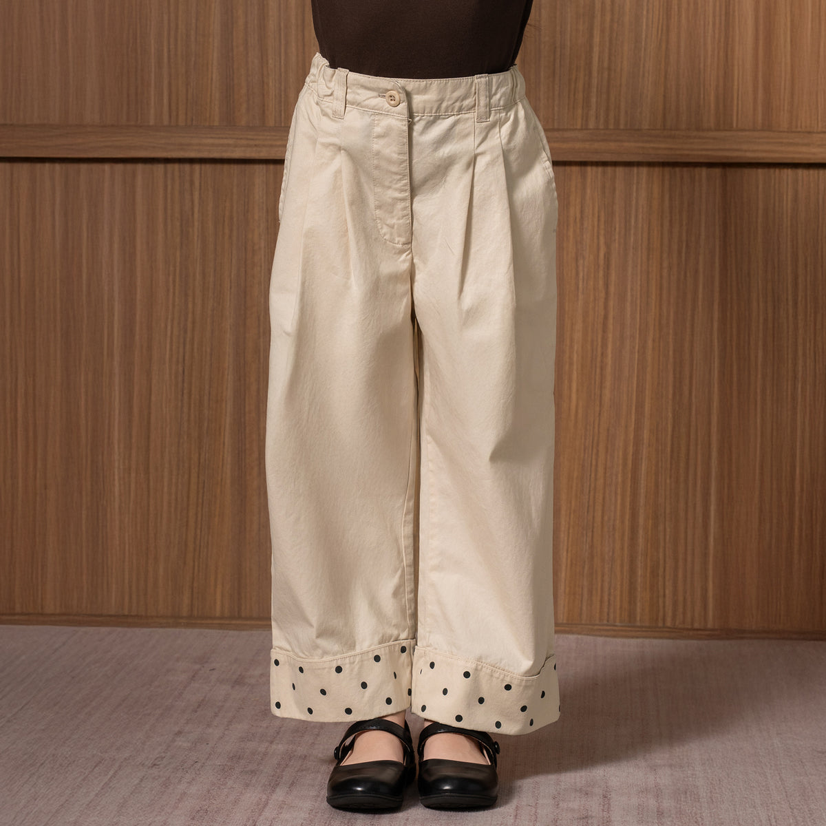 Osella Kids Amelie Dotted Cuff Twill Trousers 2387660388 | Celana Panjang Anak Perempuan