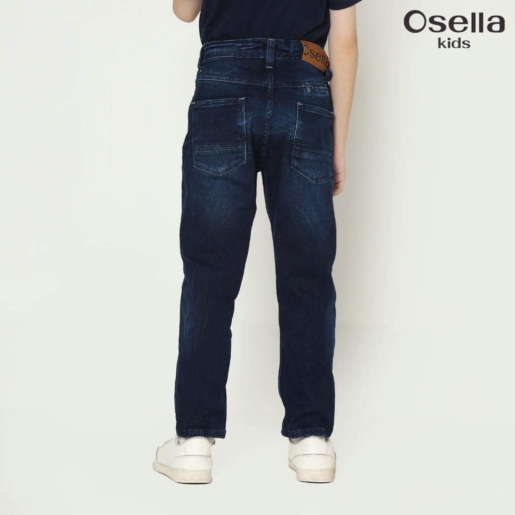 Osella Holden Denim Long Pants in Dark Washed 128O5005A3 | Celana Denim Anak Laki Laki