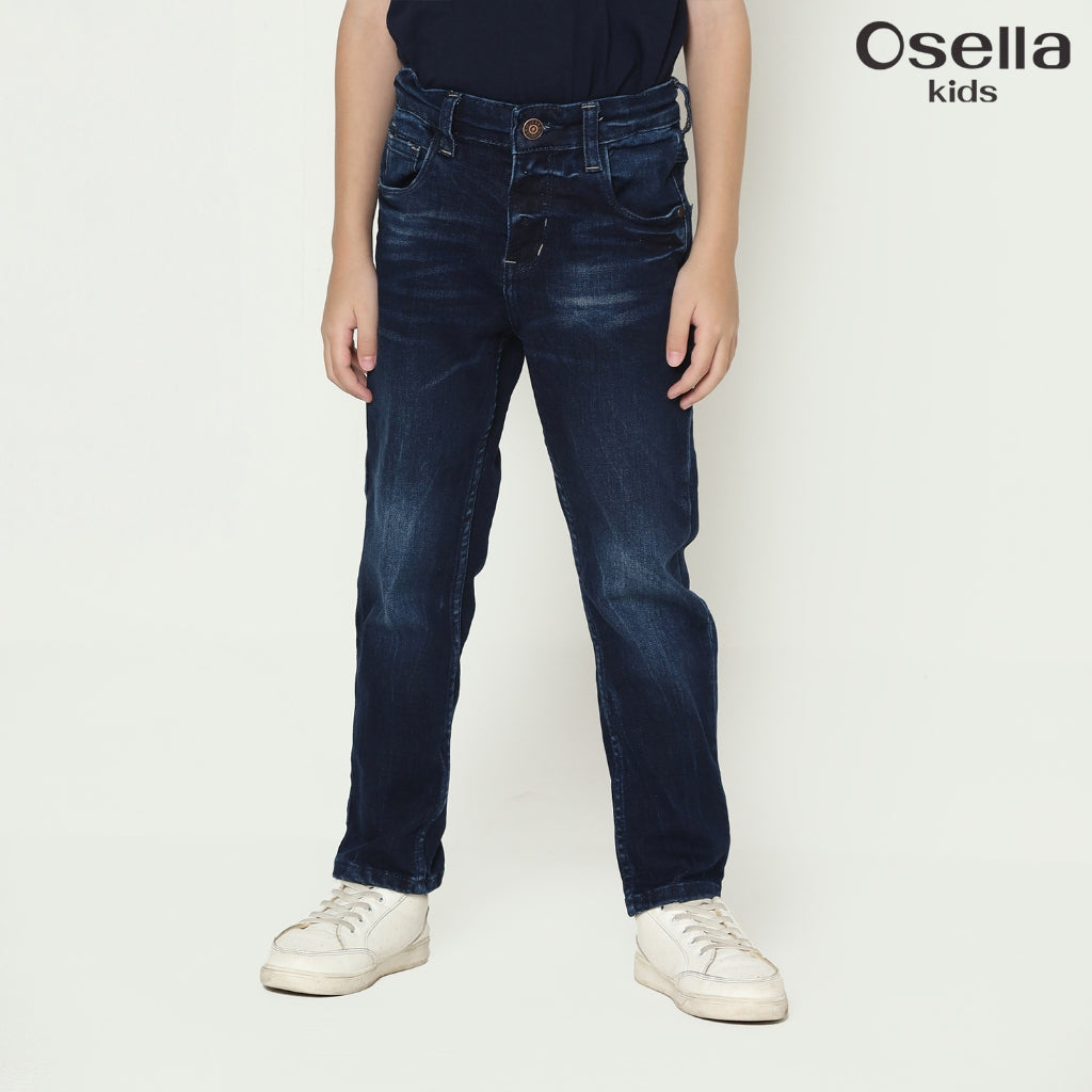 Osella Holden Denim Long Pants in Dark Washed 128O5005A3 | Celana Denim Anak Laki Laki