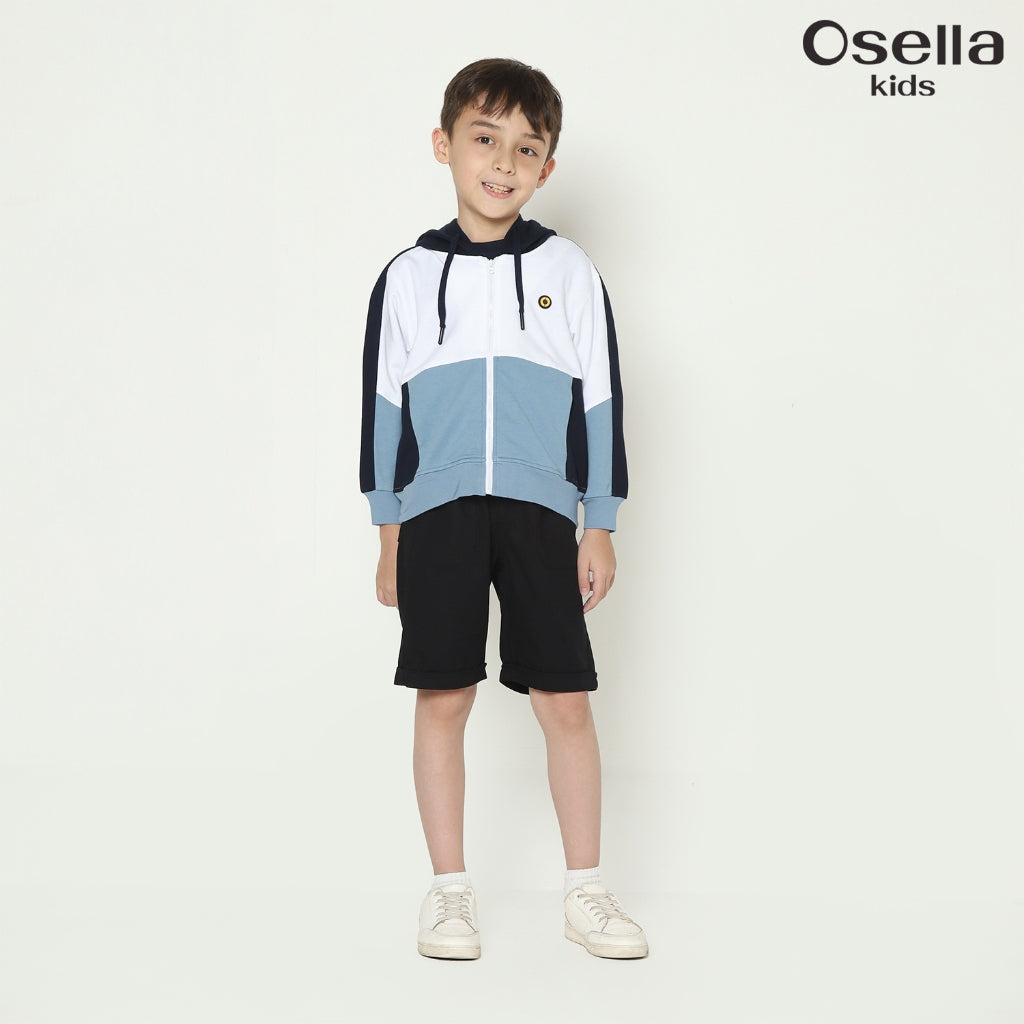 Osella Multicolor Hoodie Jacket in Aqua Blue 2261500536 | Jaket Anak Laki Laki