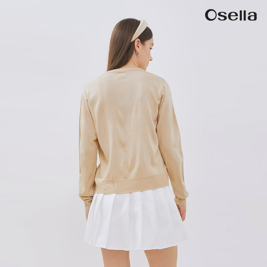 Osella Poppy Plain Knit Cardigan 21615004 | Cardigan Wanita Lengan Panjang