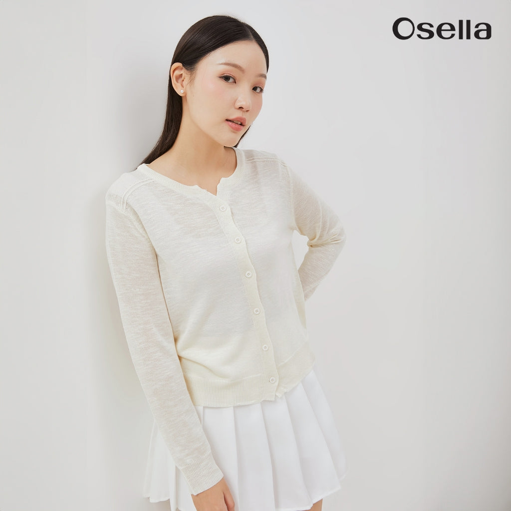 Osella Nuella Plain Knit Cardigan 21615005 | Cardigan Rajut Wanita