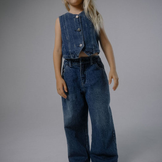 Osella Kids x Oadkids Taylor Pants in Blue 238O6603A2 | Celana Denim Anak Perempuan