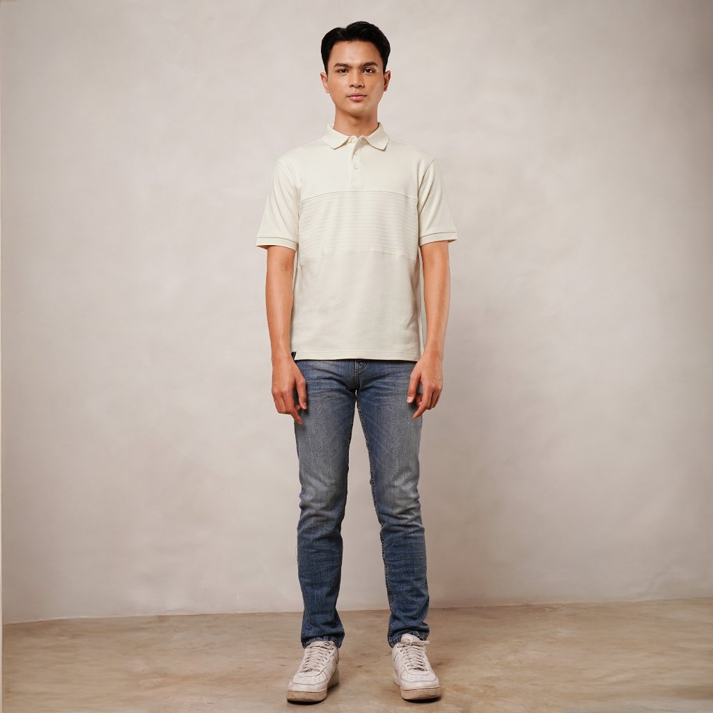 Osella Linear Polo Shirt 20216609 | Atasan Polo Lengan Pendek Pria