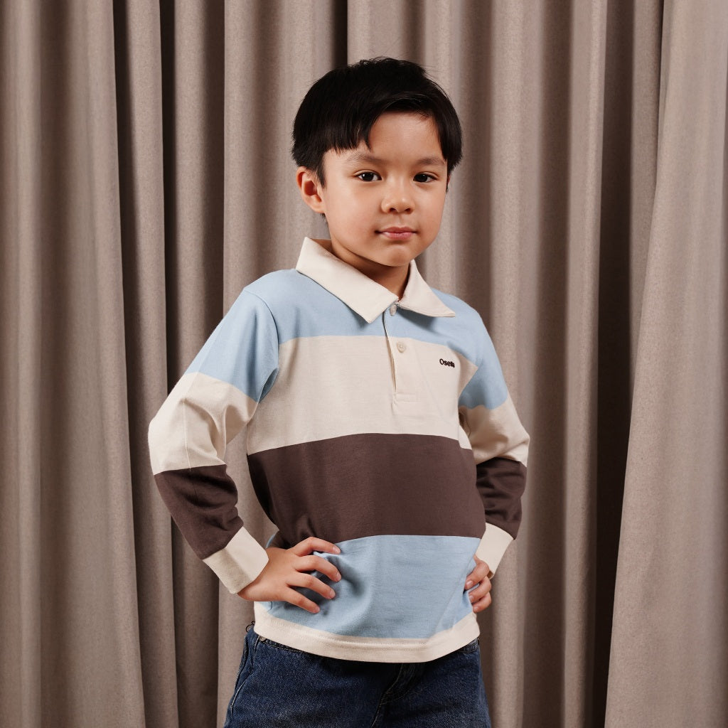 Osella Kids Helix Long Polo Long Top 2227660436 | Atasan Kaos Polo Lengan Panjang Anak Laki Laki