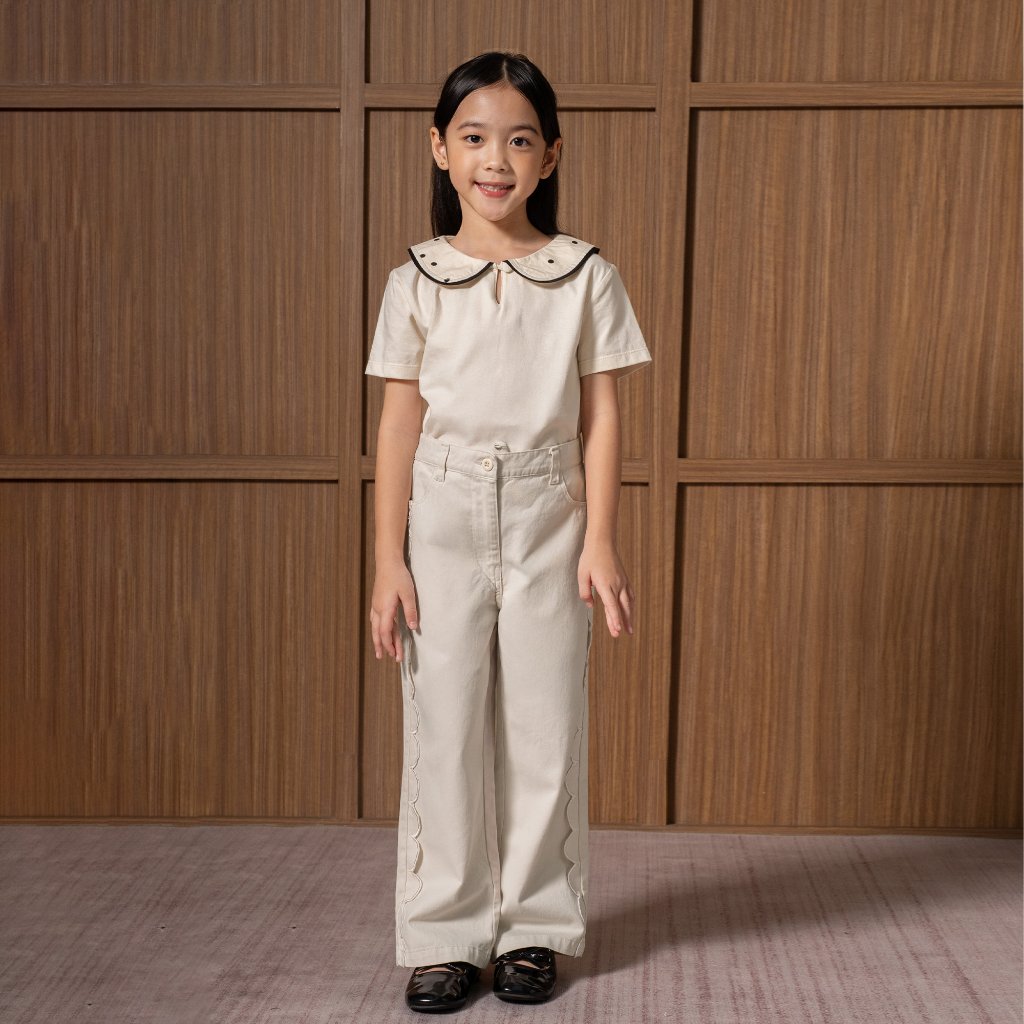 Osella Kids Scallop Long Pants 23876604 | Celana Panjang Anak Perempuan