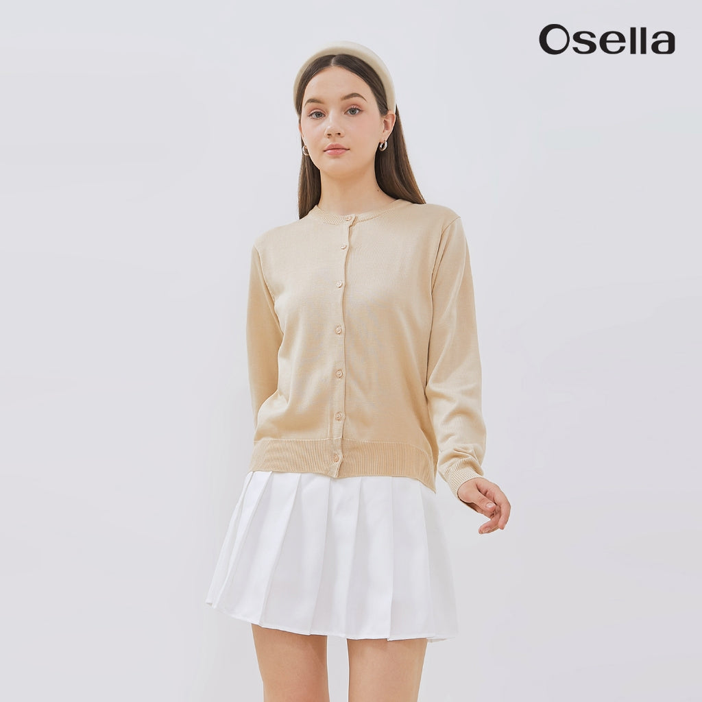 Osella Poppy Plain Knit Cardigan 21615004 | Cardigan Wanita Lengan Panjang