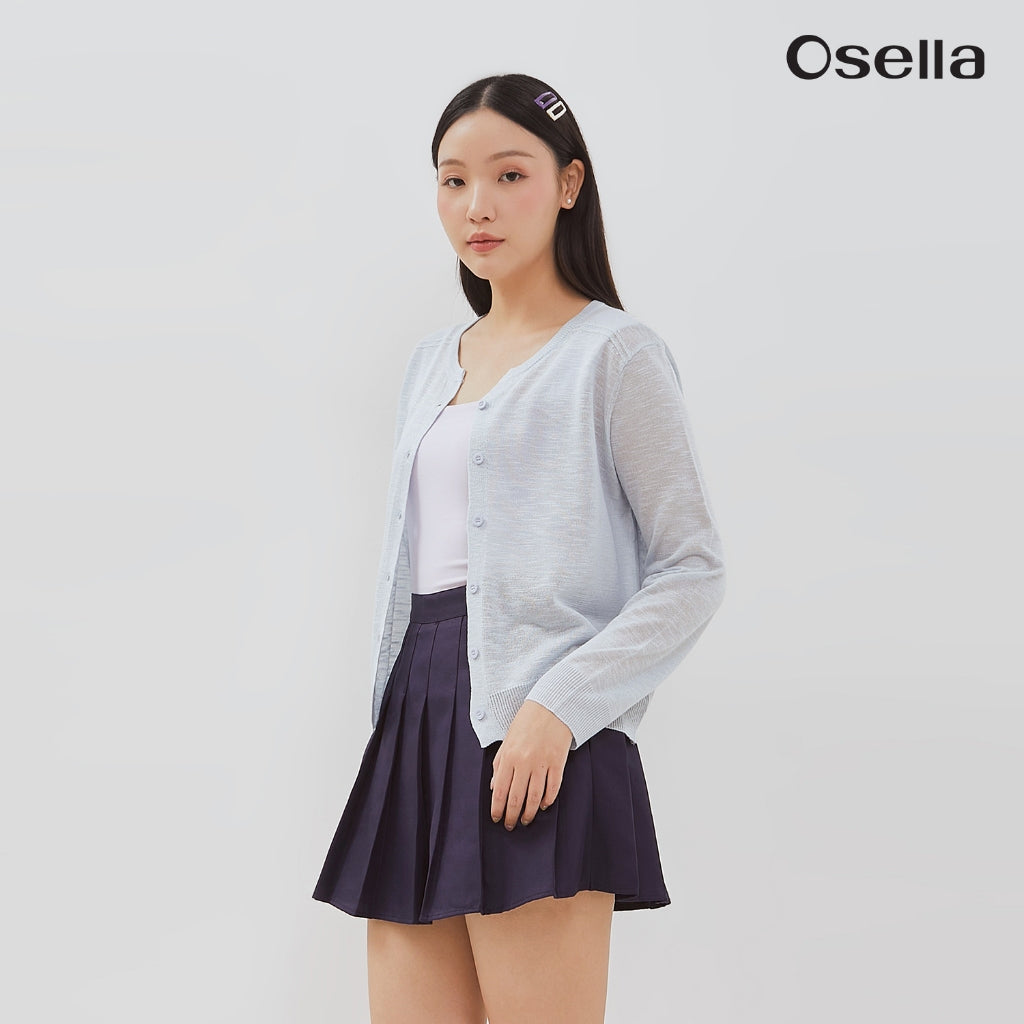 Osella Nuella Plain Knit Cardigan 21615005 | Cardigan Rajut Wanita