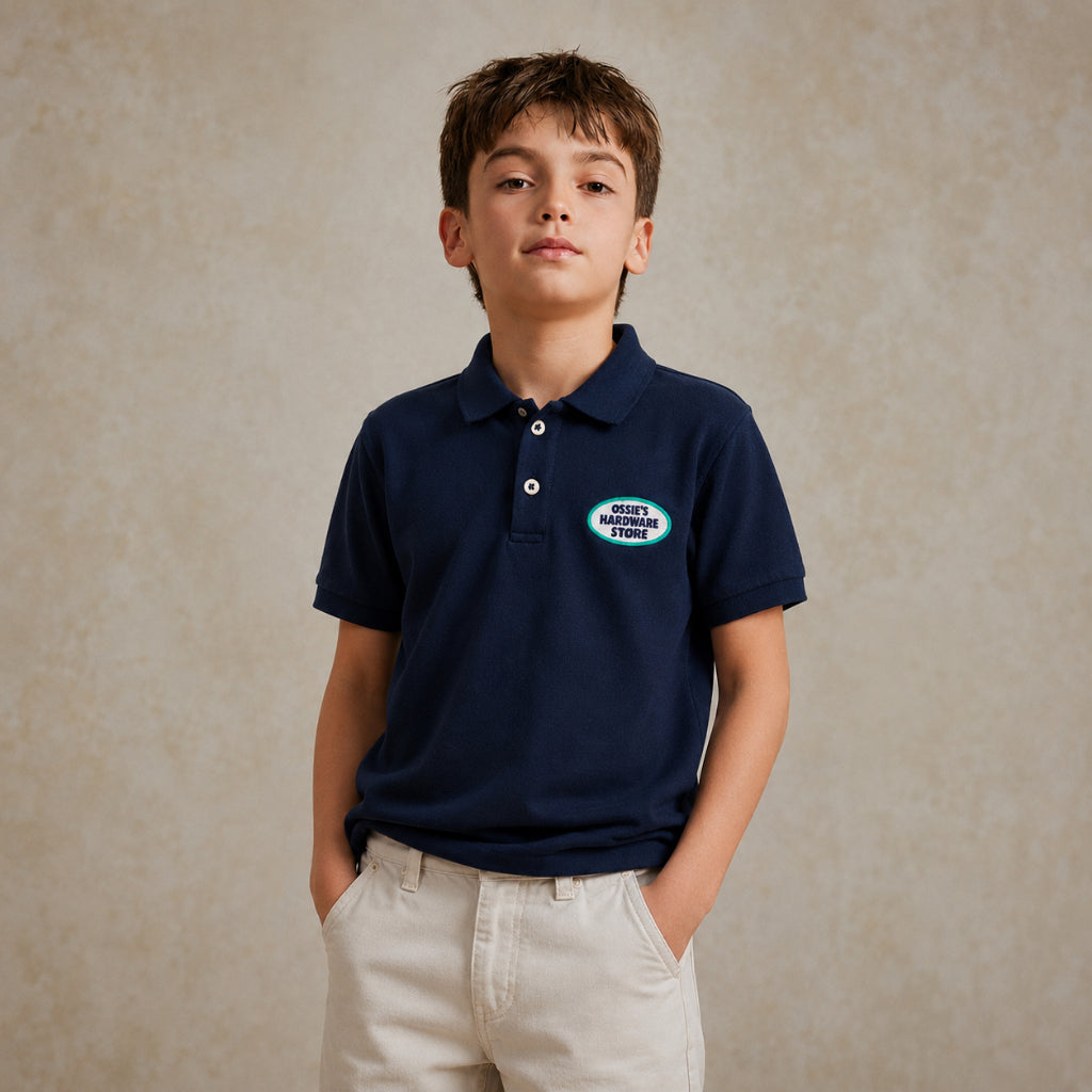 Osella Kids X Oadkids Bob Polo Shirt in Navy 2222660159 | Atasan Polo Anak Laki Laki