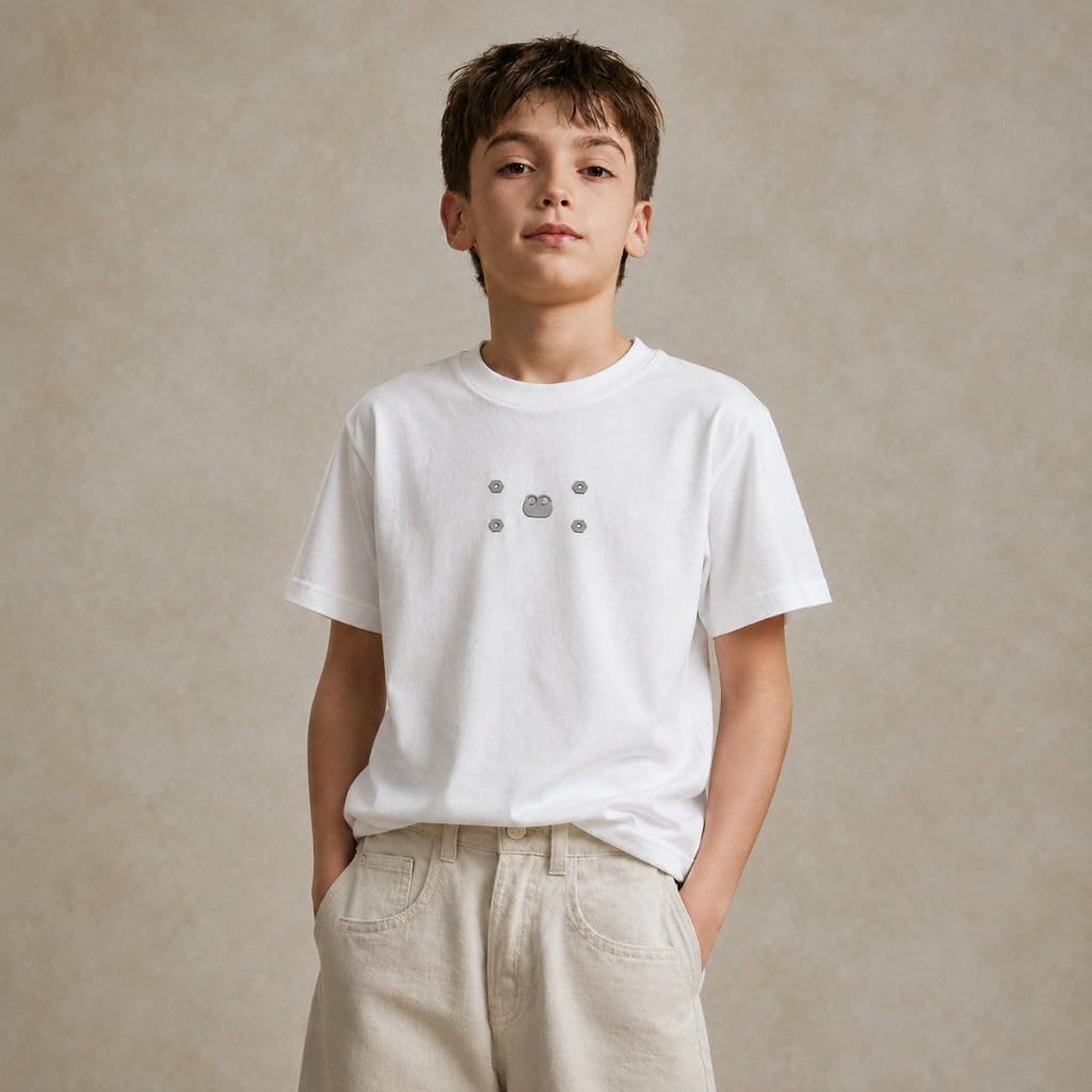 Osella Kids X Oadkids Robin Oversize T-shirt in White 2271660501 | Kaos Lengan Pendek Anak Laki Laki