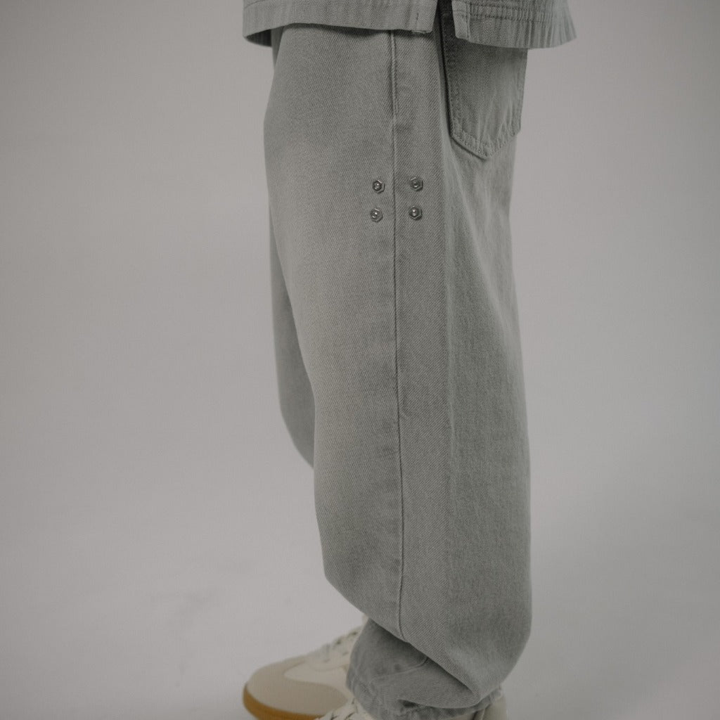 Osella Kids x Oadkids Manny Barrel Pants in Off White 228O660201 | Celana Denim Anak Laki Laki