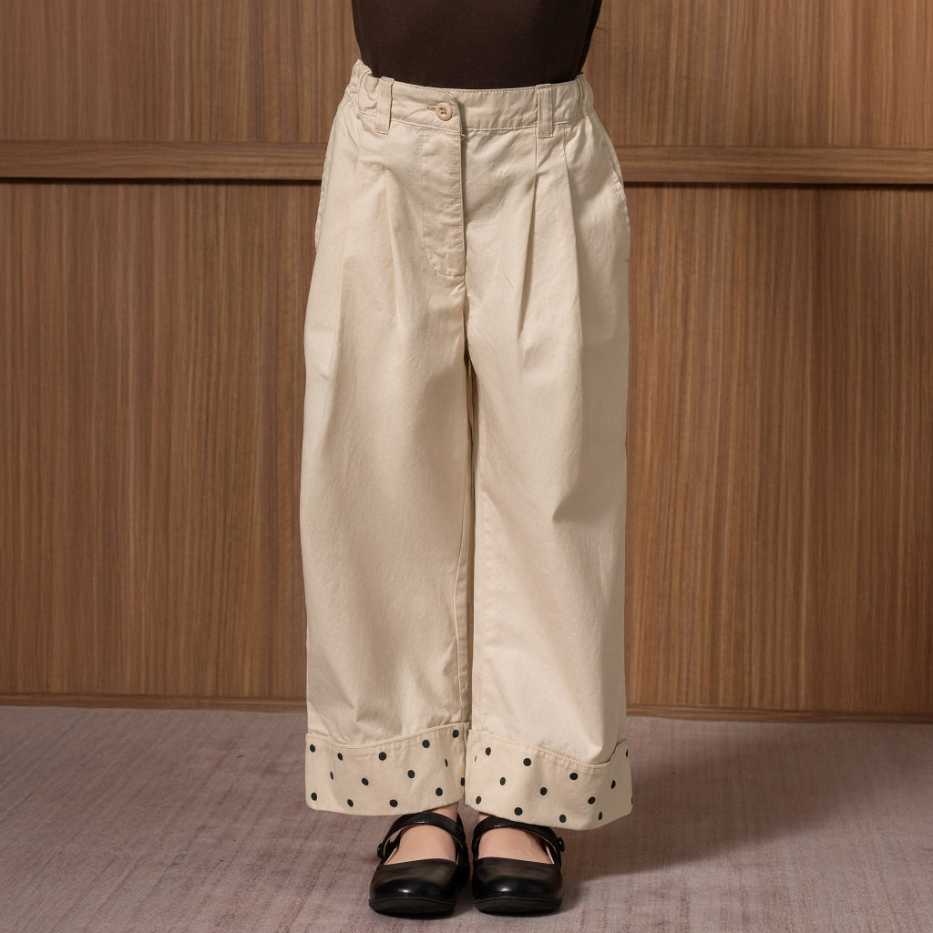 Osella Kids Amelie Dotted Cuff Twill Trousers 2387660388 | Celana Panjang Anak Perempuan