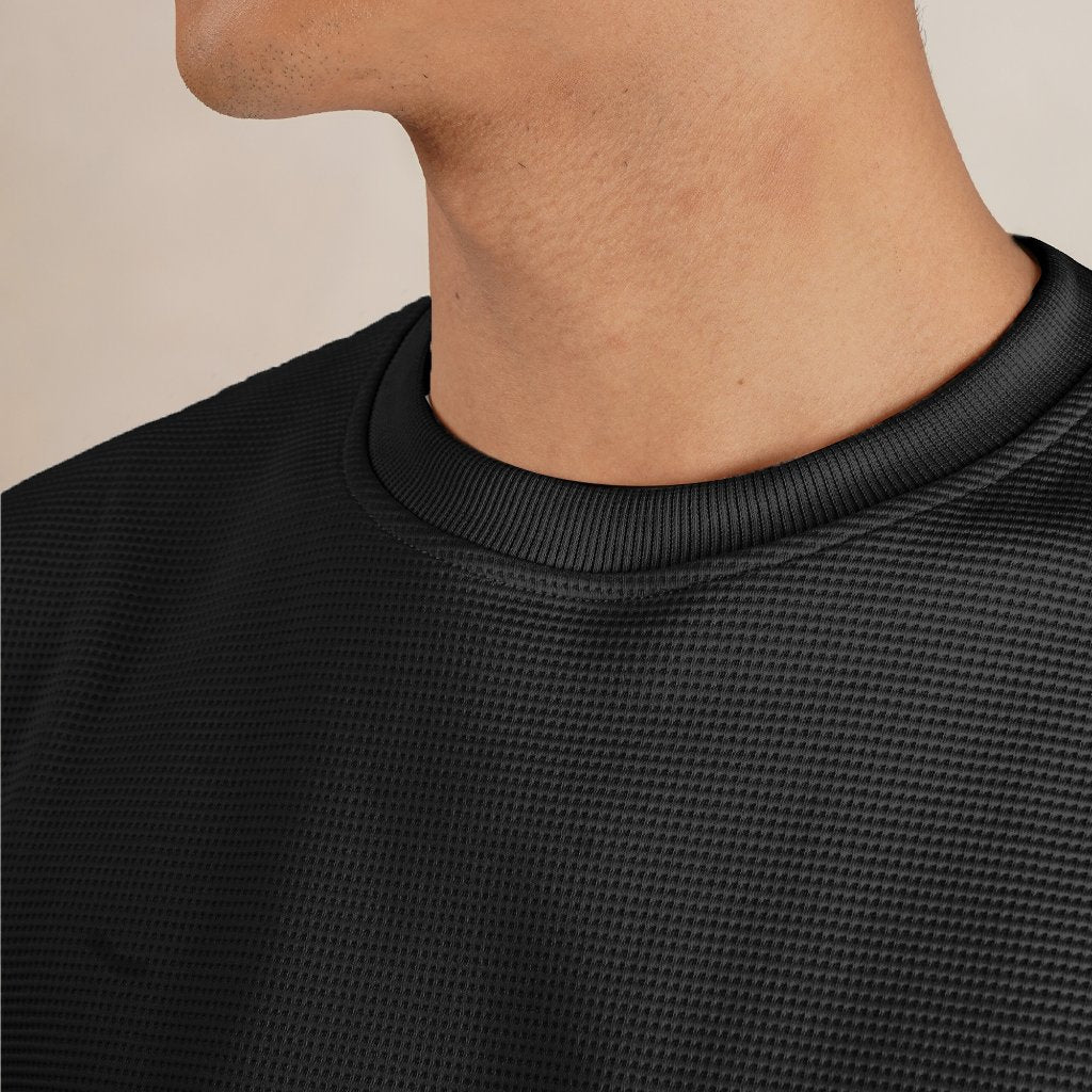 Osella Gridlock Waffle Sweats 20116601 | Sweater Lengan Panjang Pria