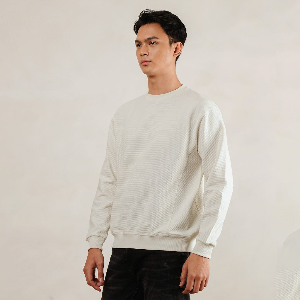 Osella Gridlock Waffle Sweats 20116601 | Sweater Lengan Panjang Pria