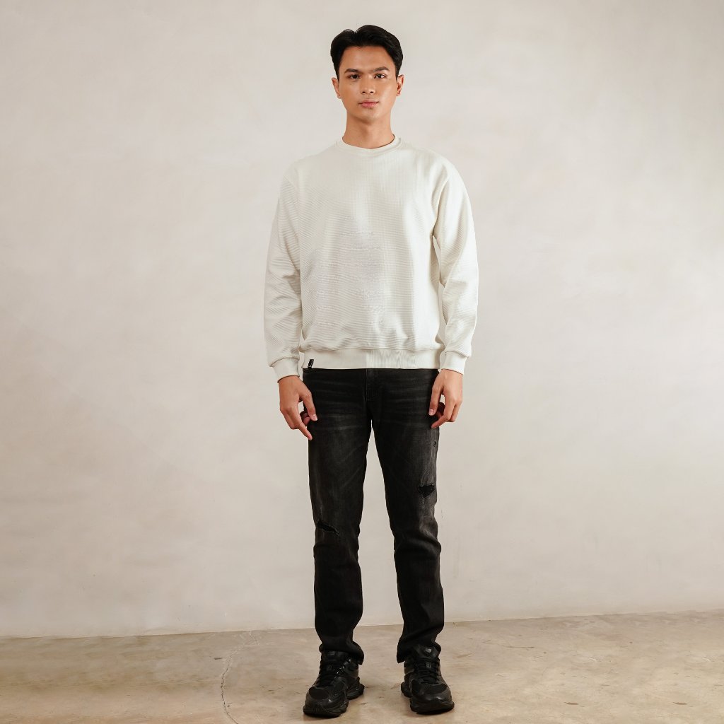 Osella Gridlock Waffle Sweats 20116601 | Sweater Lengan Panjang Pria