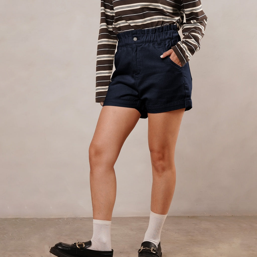 Osella Lindy High-waisted Shorts 218F6601 | Celana Pendek Wanita
