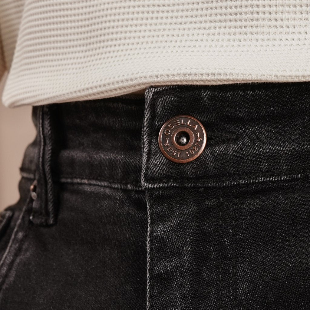 Osella Darly Rippied Slim Fit Denim Pants In Grey Wash 108O661843 | Celana Jeans Pria